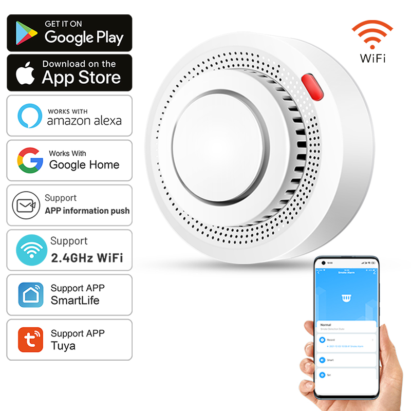 Smoke Detector Interconnected - Умный датчик дыма Tuya Smart WiFi,