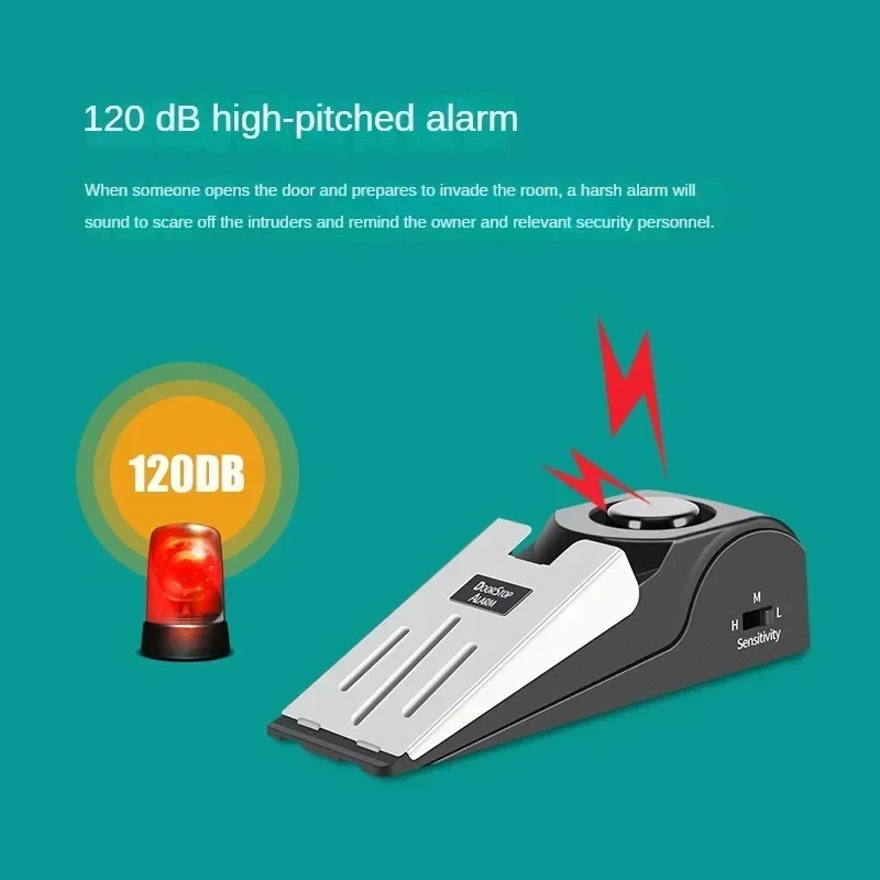 Door Stop Alarm - Портативный дверной стопор-сигнализация для отелей, защита