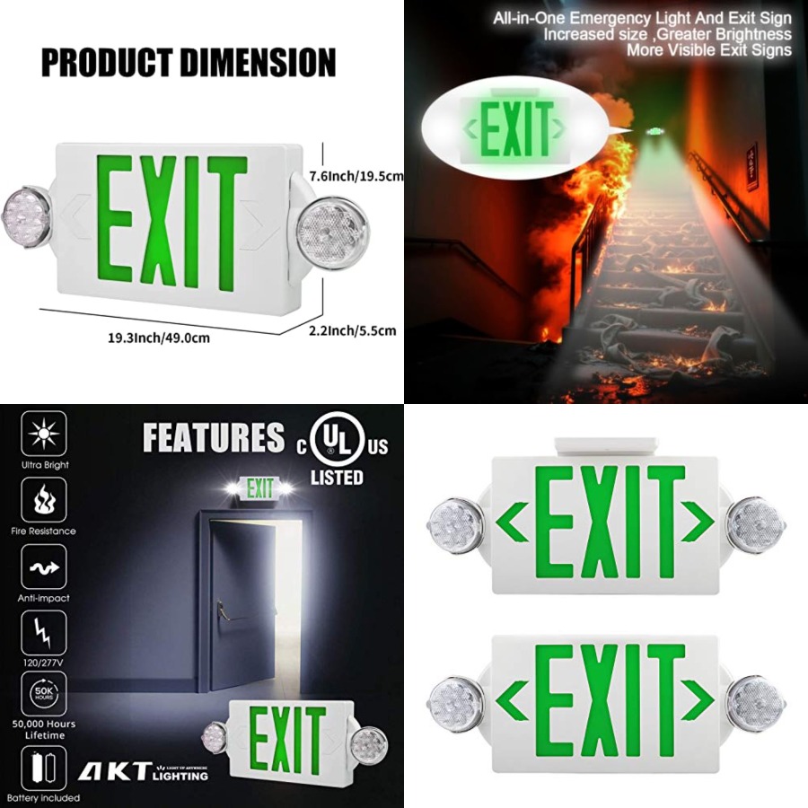 Emergency Exit Sign - Аварийный светильник для эвакуационных выходов, регулируемый