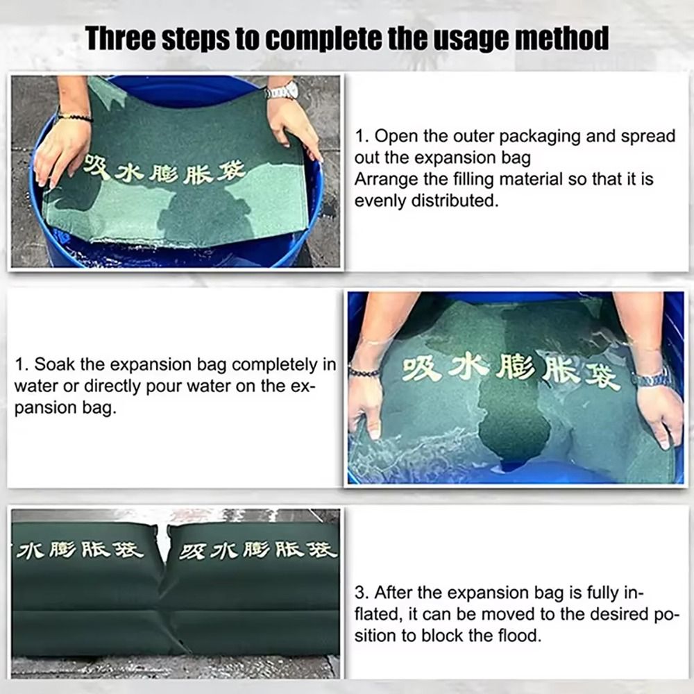 Flood Barrier Bag - 1 шт. многоразовый водопоглощающий мешок с