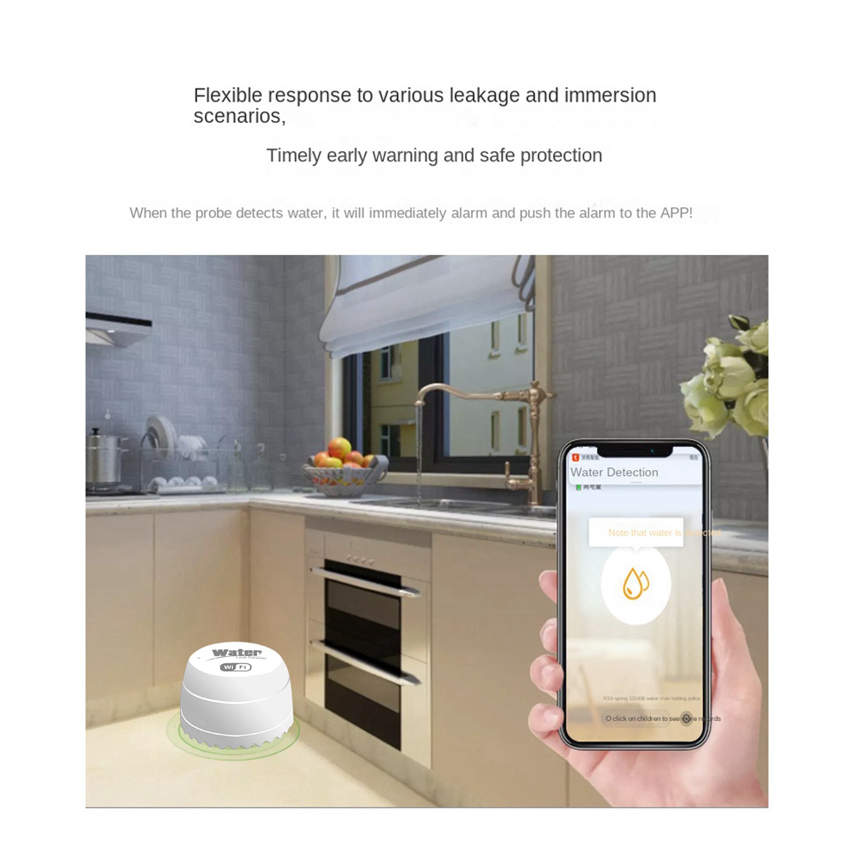 Water Alarm Sensor - ABKW-3X Wi-Fi умный датчик протечки воды,