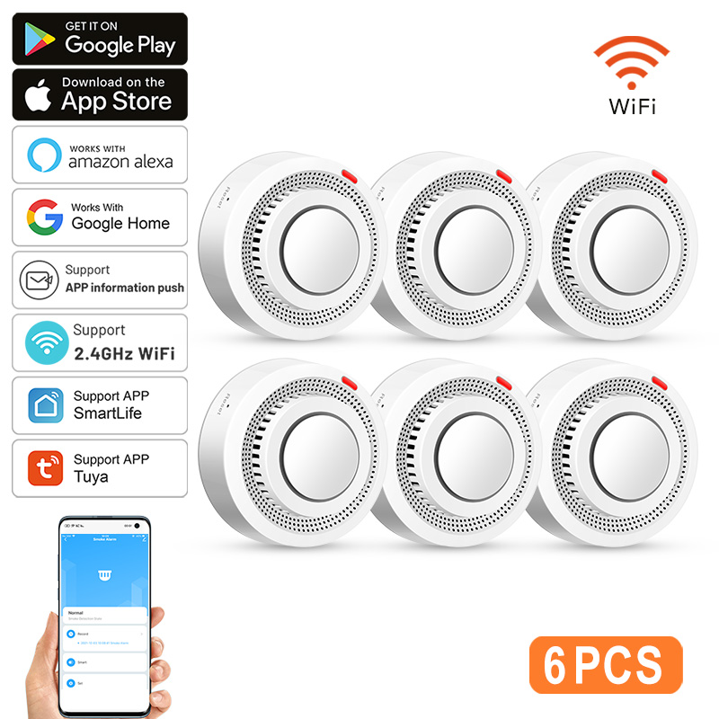 Smoke Detector Interconnected - Комплект из 6 умных датчиков дыма