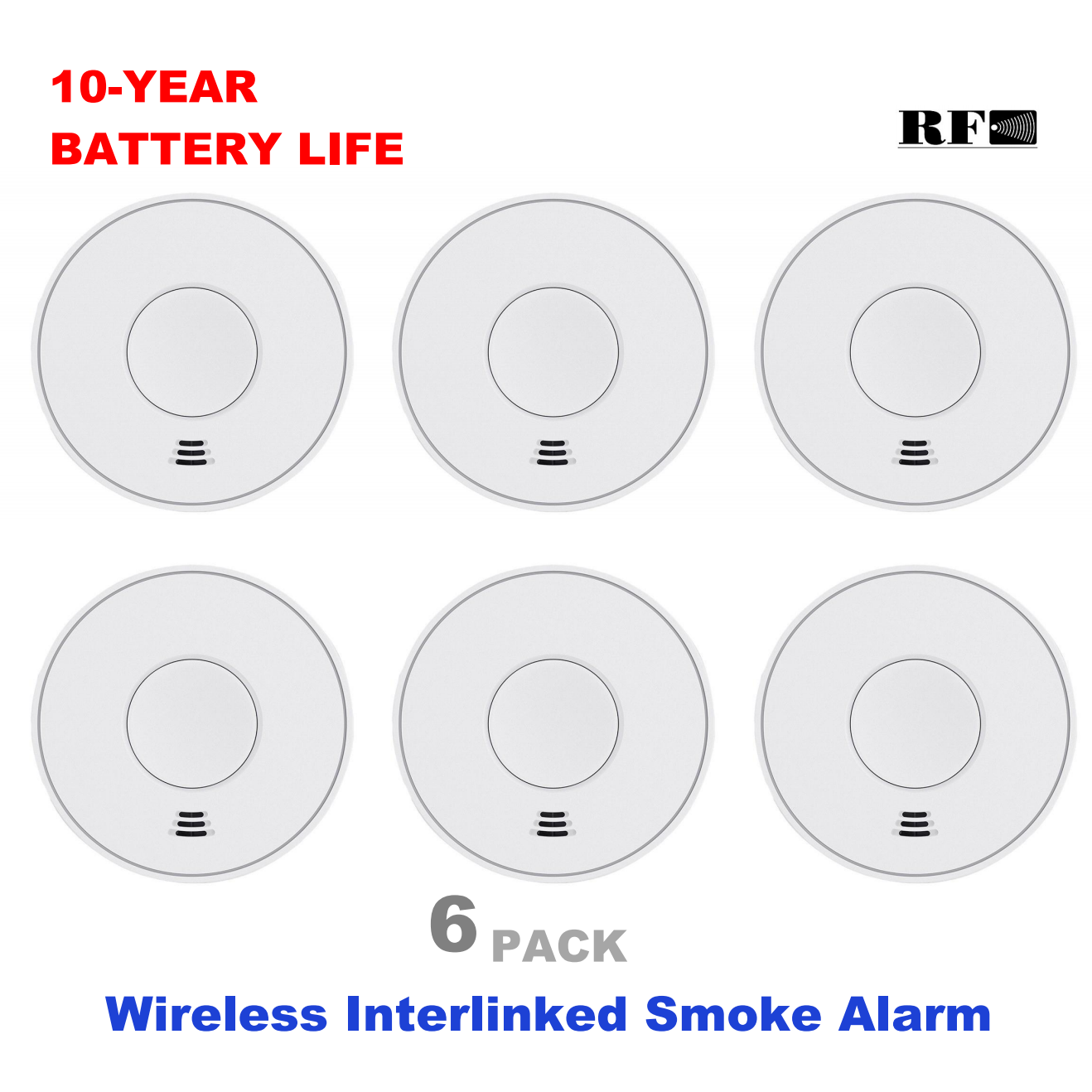 Smoke Detector Interconnected - Беспроводная взаимосвязанная дымовая сигнализация с герметичной