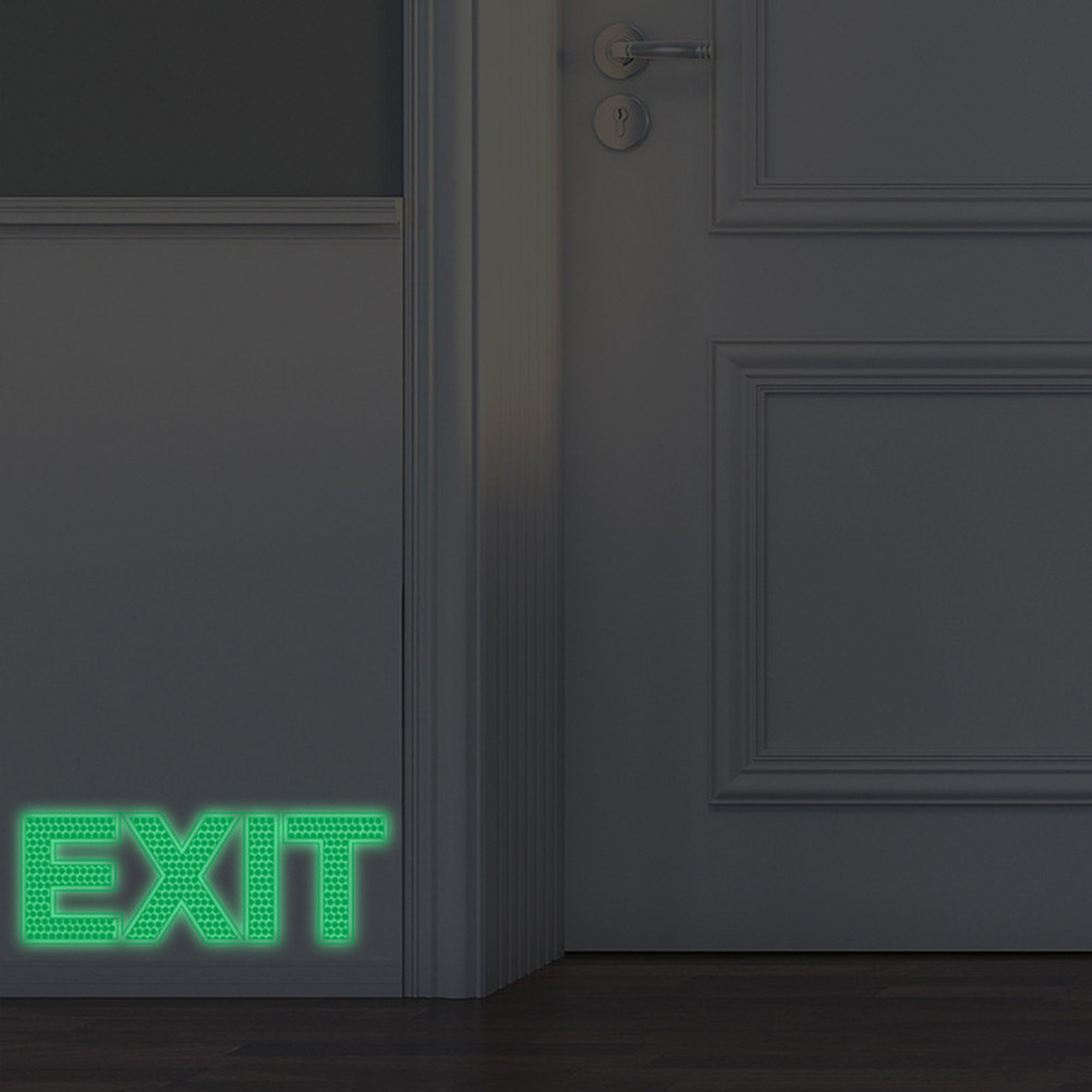 Emergency Exit Sign - 2 шт. светящиеся в темноте наклейки