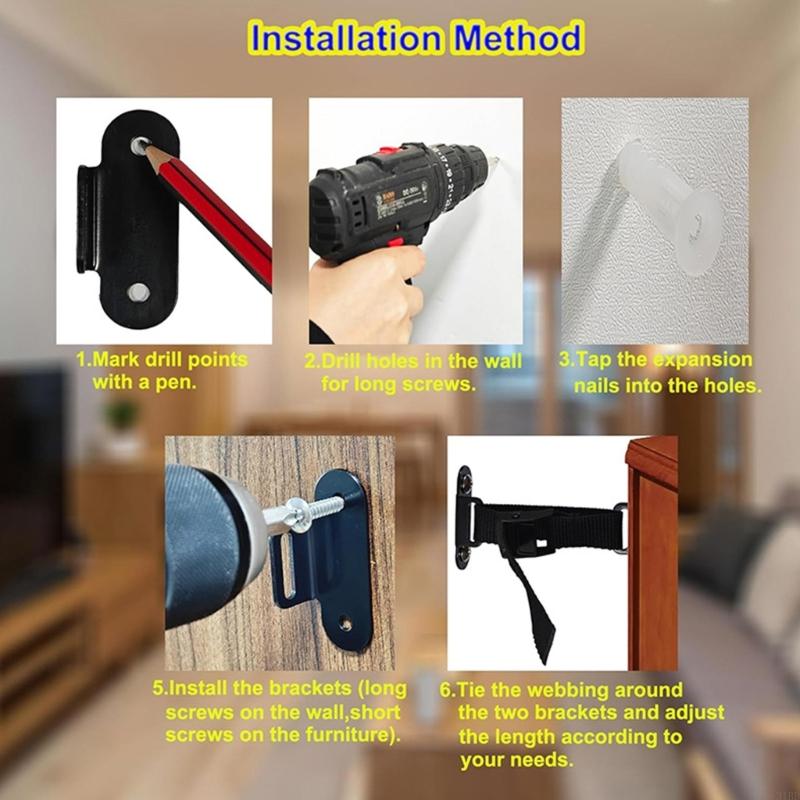 Регулируемый мебельный ремень  – обзор и цена Earthquake Anchor Strap