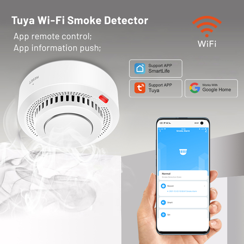 Умный датчик дыма Tuya Smart W – обзор и цена Smoke Detector Interconnected