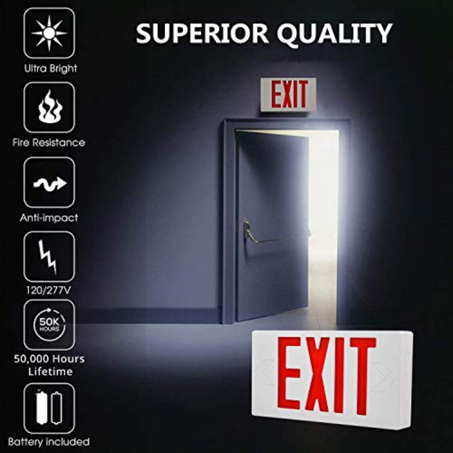 Ультратонкая светодиодная табл – обзор и цена Emergency Exit Sign