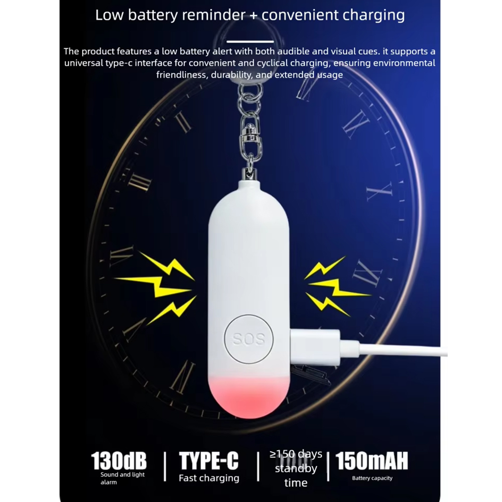 Перезаряжаемая персональная си – обзор и цена Personal Alarm Keychain