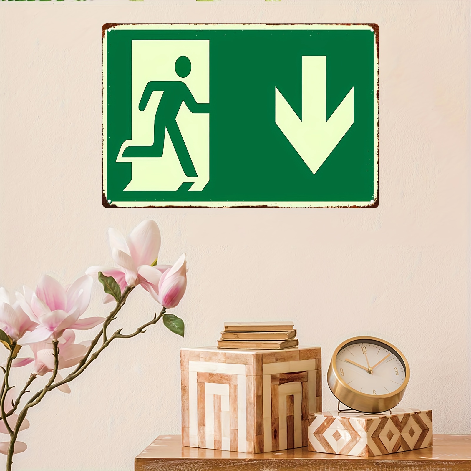 2D Винтажная металлическая таб – обзор и цена Emergency Exit Sign