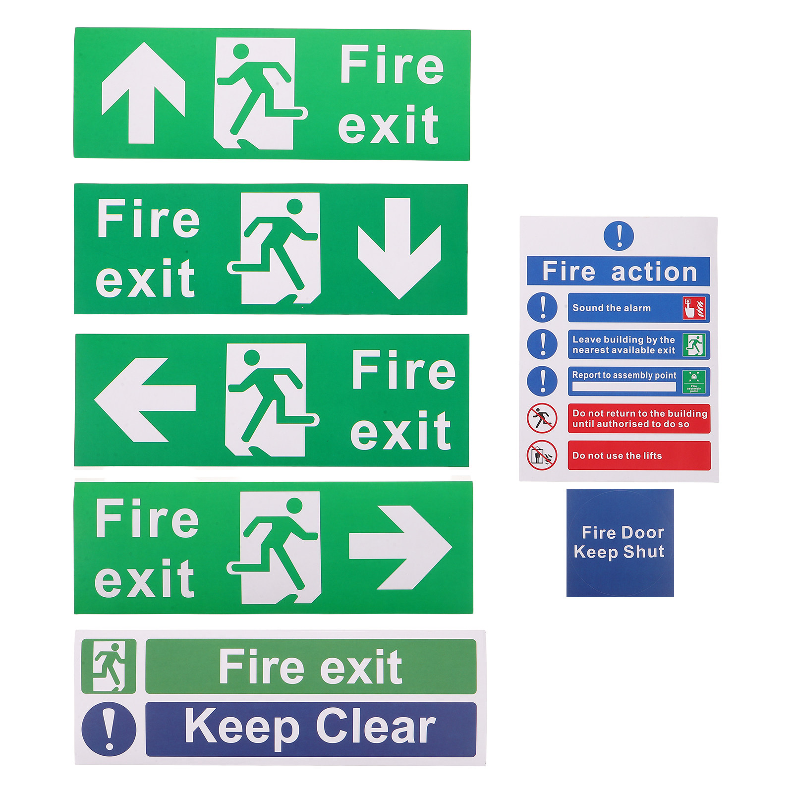 Набор из 21 знака пожарной эва – обзор и цена Emergency Exit Sign