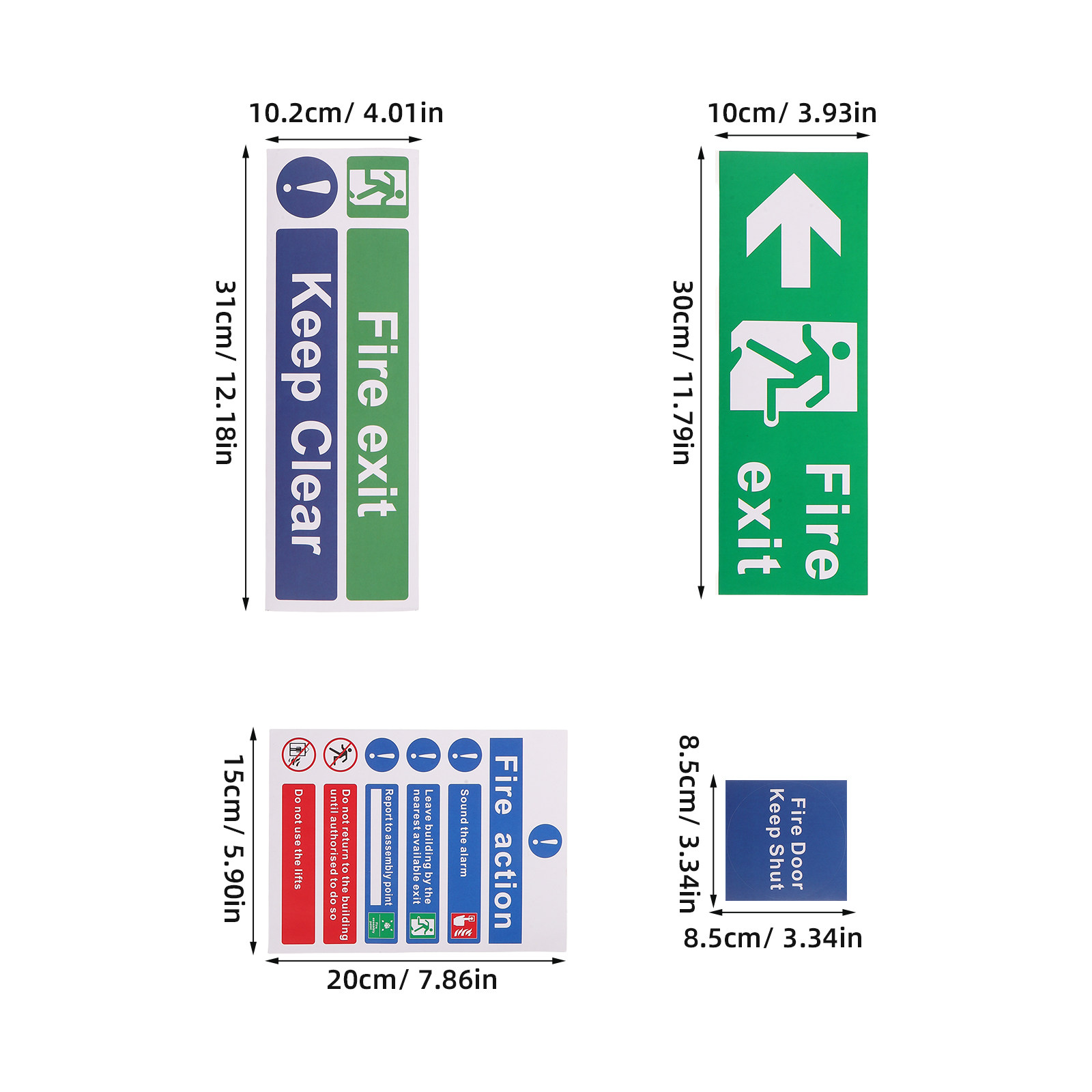 Набор из 21 знака пожарной эва – обзор и цена Emergency Exit Sign