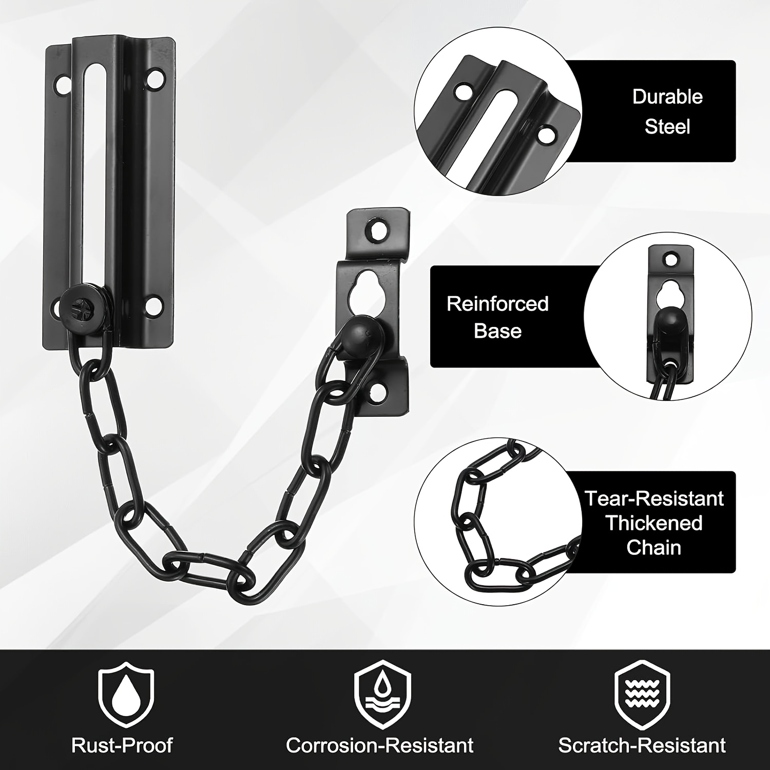 Комплект из 2 черных дверных ц – обзор и цена Security Chain Door