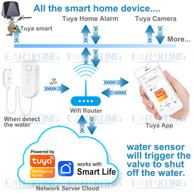 Умный датчик утечки воды Tuya  – обзор и цена Water Alarm Sensor